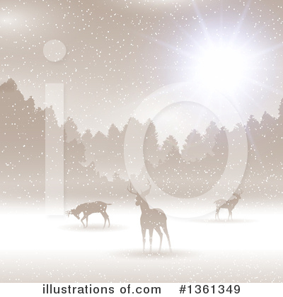 Winter Landscape Clipart #1361349 by KJ Pargeter