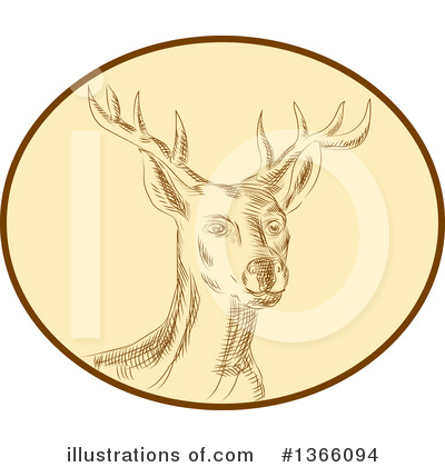 Royalty-Free (RF) Deer Clipart Illustration by patrimonio - Stock Sample #1366094
