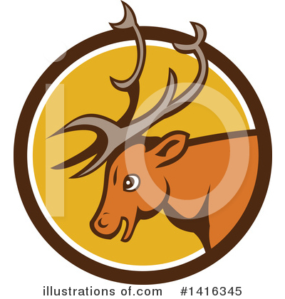 Royalty-Free (RF) Deer Clipart Illustration by patrimonio - Stock Sample #1416345