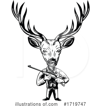 Royalty-Free (RF) Deer Clipart Illustration by patrimonio - Stock Sample #1719747