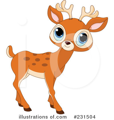 Royalty-Free (RF) Deer Clipart Illustration by Pushkin - Stock Sample #231504