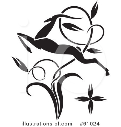 Royalty-Free (RF) Deer Clipart Illustration by pauloribau - Stock Sample #61024