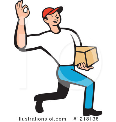 Delivery Man Clipart #1218136 by patrimonio