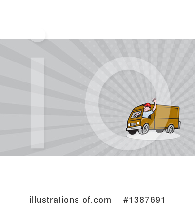 Delivery Driver Clipart #1387691 by patrimonio