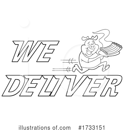 Delivery Clipart #1733151 by LaffToon