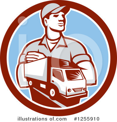 Delivery Man Clipart #1255910 by patrimonio