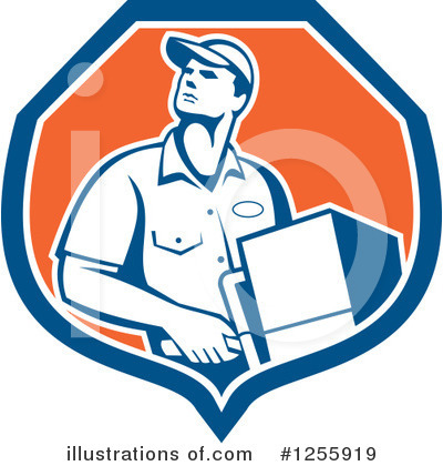 Delivery Man Clipart #1255919 by patrimonio
