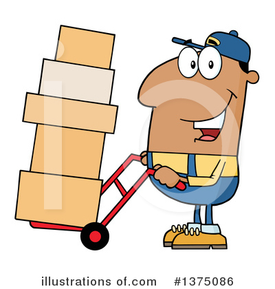 Delivery Man Clipart #1375086 by Hit Toon