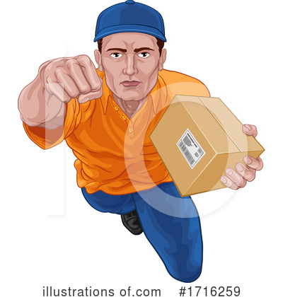Royalty-Free (RF) Delivery Man Clipart Illustration by AtStockIllustration - Stock Sample #1716259