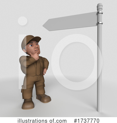 Royalty-Free (RF) Delivery Man Clipart Illustration by KJ Pargeter - Stock Sample #1737770