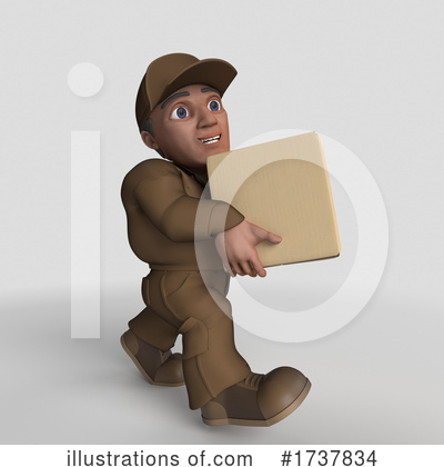 Delivery Man Clipart #1737834 by KJ Pargeter