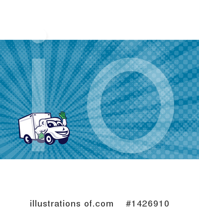 Royalty-Free (RF) Delivery Van Clipart Illustration by patrimonio - Stock Sample #1426910