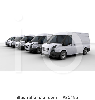 Royalty-Free (RF) Delivery Van Clipart Illustration by KJ Pargeter - Stock Sample #25495