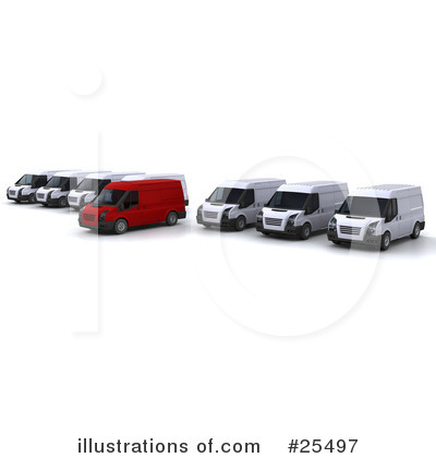 Royalty-Free (RF) Delivery Van Clipart Illustration by KJ Pargeter - Stock Sample #25497
