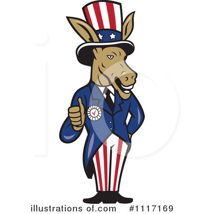 Democratic Donkey Clipart #1117169 by patrimonio