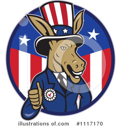 Democratic Donkey Clipart #1117170 by patrimonio
