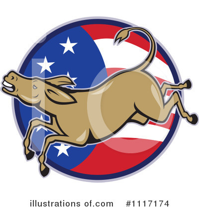 Democratic Donkey Clipart #1117174 by patrimonio
