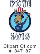 Democrat Donkey Clipart #1347187 by patrimonio