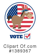 Democratic Donkey Clipart #1389367 by Hit Toon