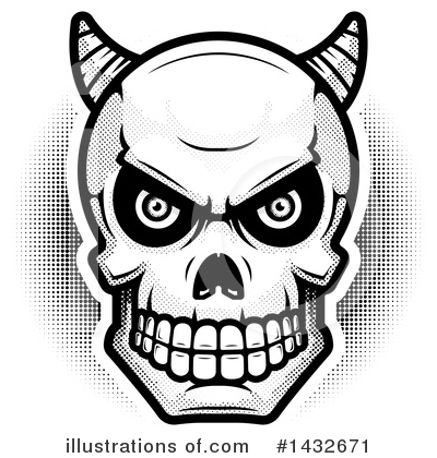 Royalty-Free (RF) Demon Skull Clipart Illustration by Cory Thoman - Stock Sample #1432671