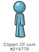 Denim Blue Man Clipart #219779 by Leo Blanchette