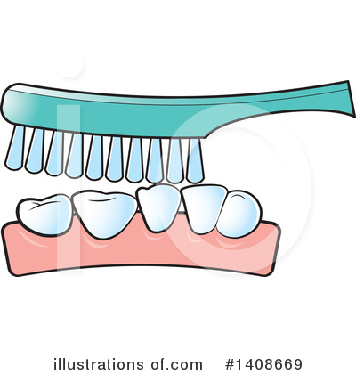 Toothbrush Clipart #1408669 by Lal Perera