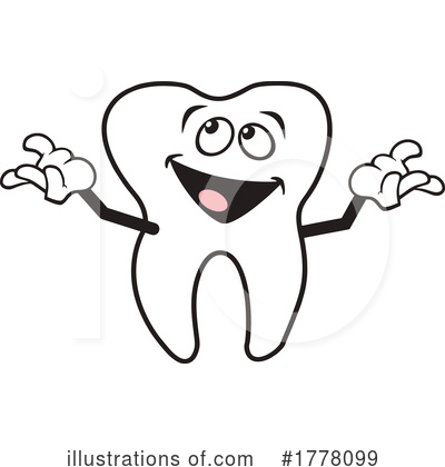 Tooth Character Clipart #1778099 by Johnny Sajem