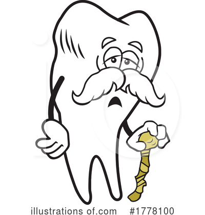 Tooth Character Clipart #1778100 by Johnny Sajem