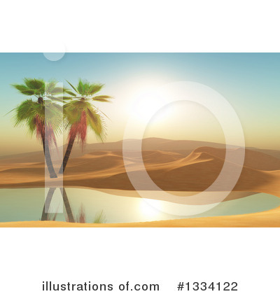 Palm Trees Clipart #1334122 by KJ Pargeter