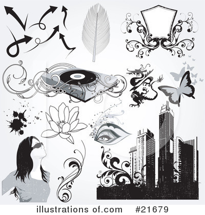 Royalty-Free (RF) Design Elements Clipart Illustration by OnFocusMedia - Stock Sample #21679