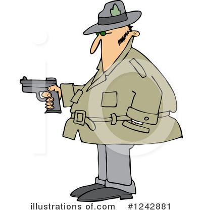 Royalty-Free (RF) Detective Clipart Illustration by djart - Stock Sample #1242881