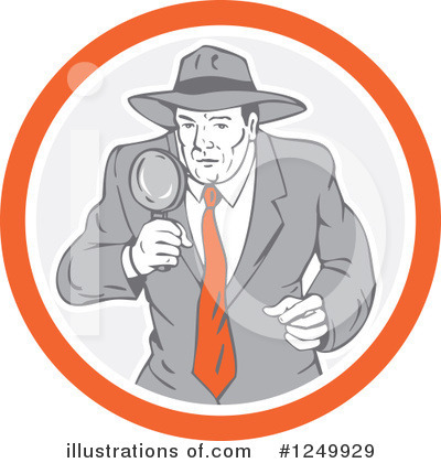 Royalty-Free (RF) Detective Clipart Illustration by patrimonio - Stock Sample #1249929