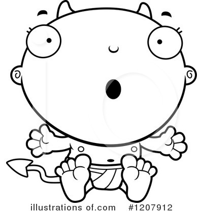 Royalty-Free (RF) Devil Baby Clipart Illustration by Cory Thoman - Stock Sample #1207912