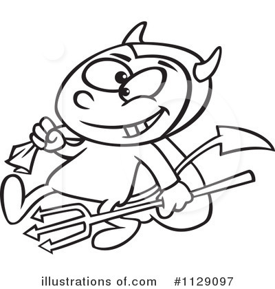 Royalty-Free (RF) Devil Clipart Illustration by toonaday - Stock Sample #1129097