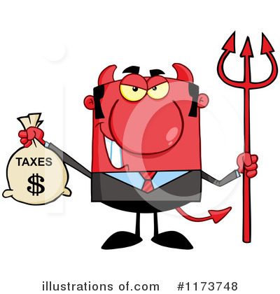Devil Businessman Clipart #1173748 by Hit Toon