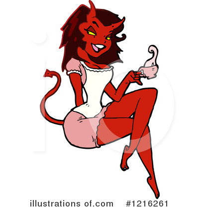 Royalty-Free (RF) Devil Clipart Illustration by lineartestpilot - Stock Sample #1216261