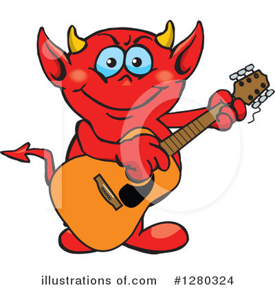 Royalty-Free (RF) Devil Clipart Illustration by Dennis Holmes Designs - Stock Sample #1280324