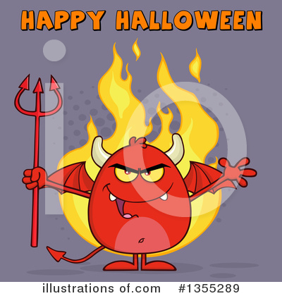Royalty-Free (RF) Devil Clipart Illustration by Hit Toon - Stock Sample #1355289