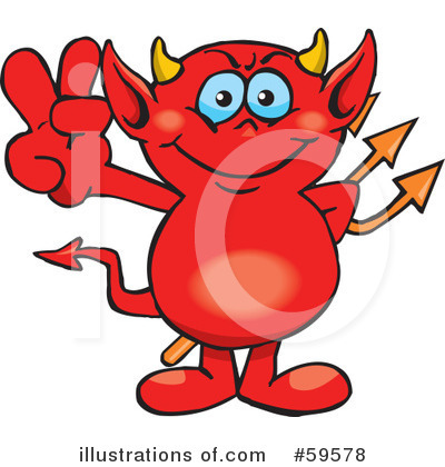 Royalty-Free (RF) Devil Clipart Illustration by Dennis Holmes Designs - Stock Sample #59578