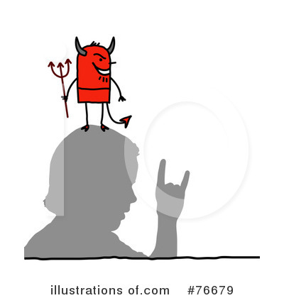 Royalty-Free (RF) Devil Clipart Illustration by NL shop - Stock Sample #76679
