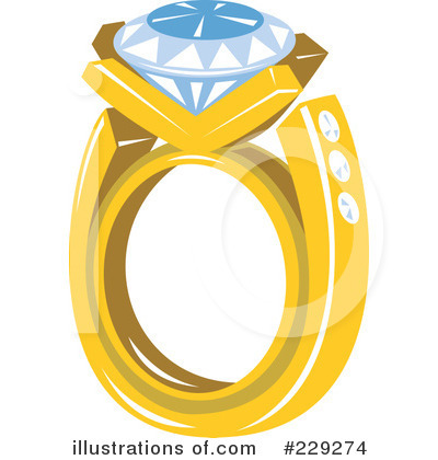 Royalty-Free (RF) Diamond Ring Clipart Illustration by patrimonio - Stock Sample #229274