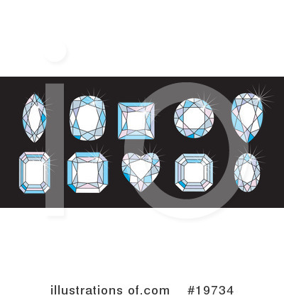 Royalty-Free (RF) Diamonds Clipart Illustration by AtStockIllustration - Stock Sample #19734