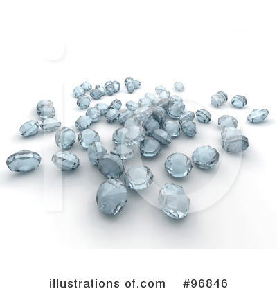 Royalty-Free (RF) Diamonds Clipart Illustration by KJ Pargeter - Stock Sample #96846