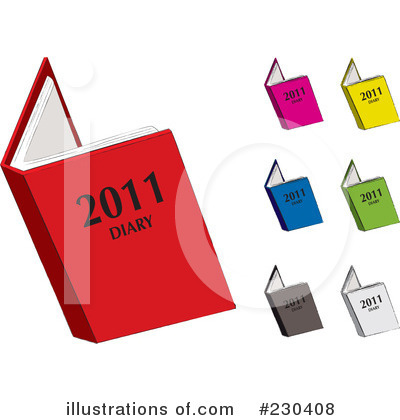 Royalty-Free (RF) Diary Clipart Illustration by michaeltravers - Stock Sample #230408