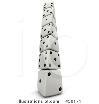 Royalty-Free (RF) Dice Clipart Illustration by Leo Blanchette - Stock Sample #50171