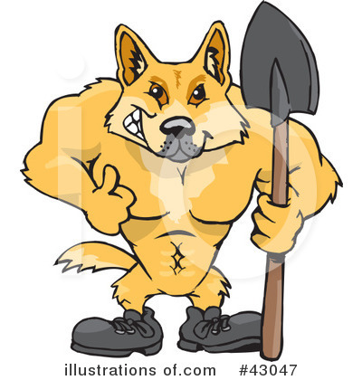 Royalty-Free (RF) Dingo Clipart Illustration by Dennis Holmes Designs - Stock Sample #43047
