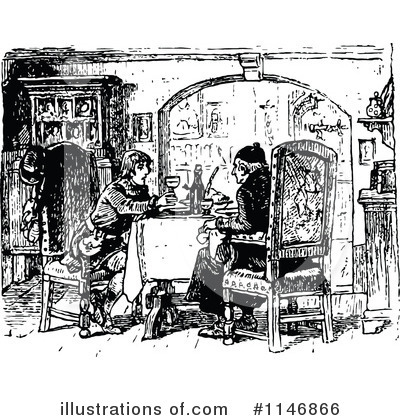 Royalty-Free (RF) Dining Clipart Illustration by Prawny Vintage - Stock Sample #1146866