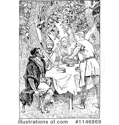 Royalty-Free (RF) Dining Clipart Illustration by Prawny Vintage - Stock Sample #1146869