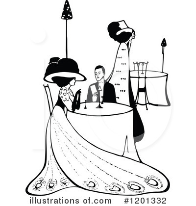 Royalty-Free (RF) Dining Clipart Illustration by Prawny Vintage - Stock Sample #1201332