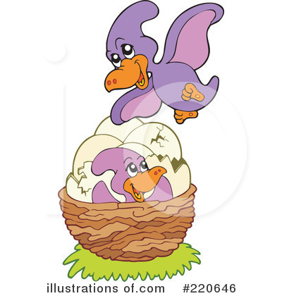 Royalty-Free (RF) Dinos Clipart Illustration by visekart - Stock Sample #220646